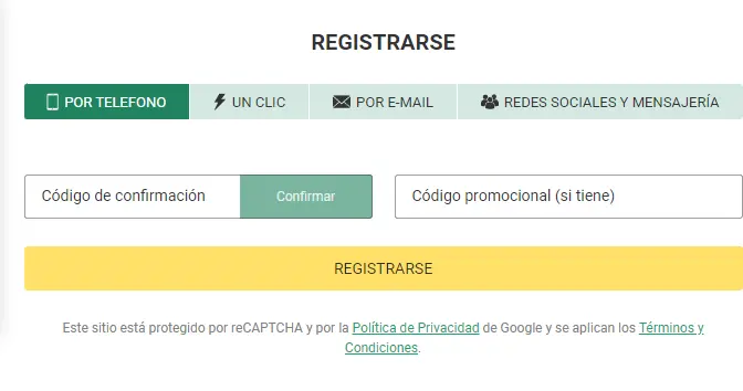 Regístrate en Betwinner Registro
