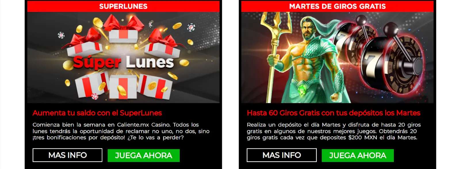 Obtén las mejores promociones del casinoh promociones