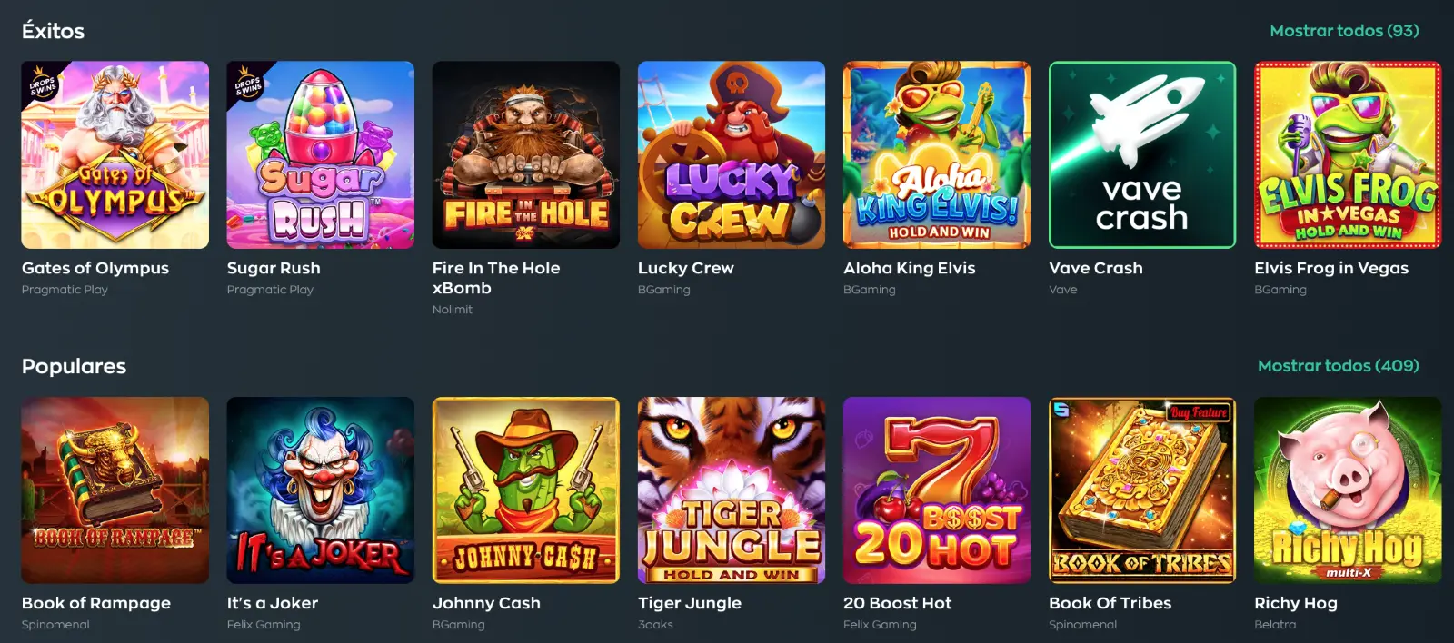 Criptocasinos ofrecen juegos online Criptocasinos México Vave